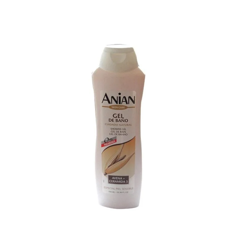 Gel de bain Anian à base d'avoine pour peaux sensibles 0% parabens 750 ml